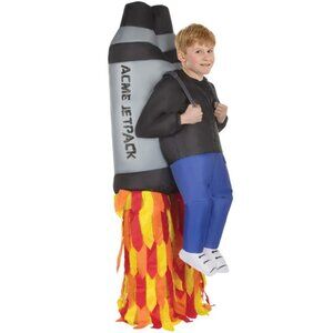 Child Boys Morph Costumes Inflatable JET PACK Halloween Costume OSFM Blow Up NWT
